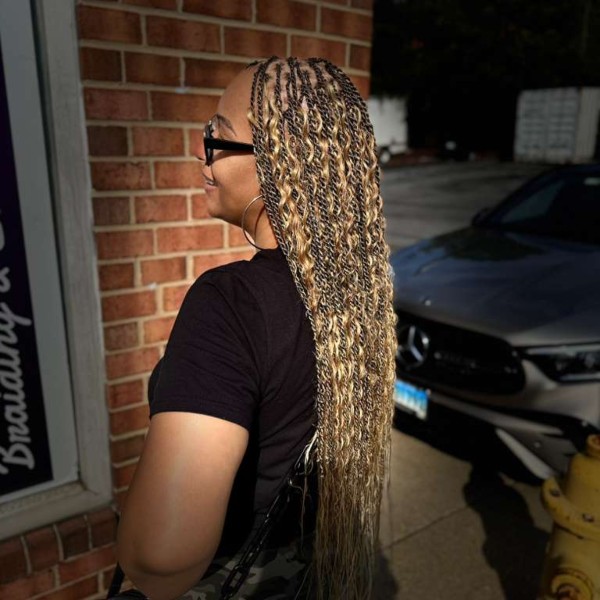 Boho knotless butt length