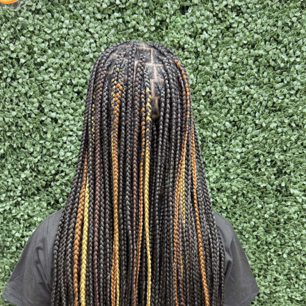 Medium knotless braids
